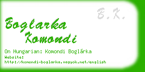 boglarka komondi business card
