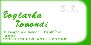 boglarka komondi business card